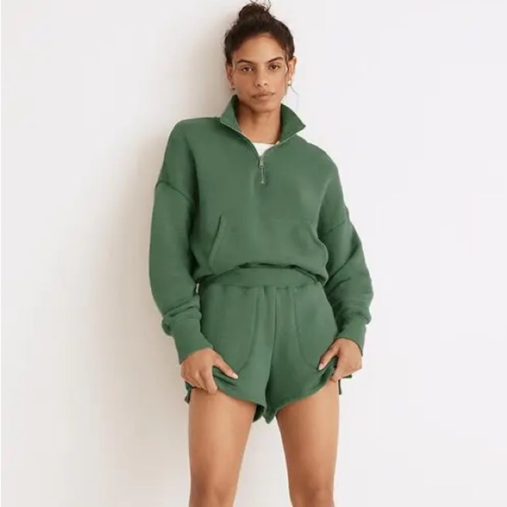 Madewell airyterry stitched-pocket sweatshorts